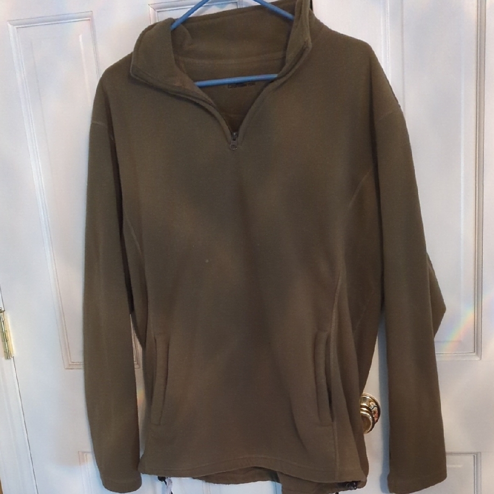 Men's Olive Green Half Zip Fleece